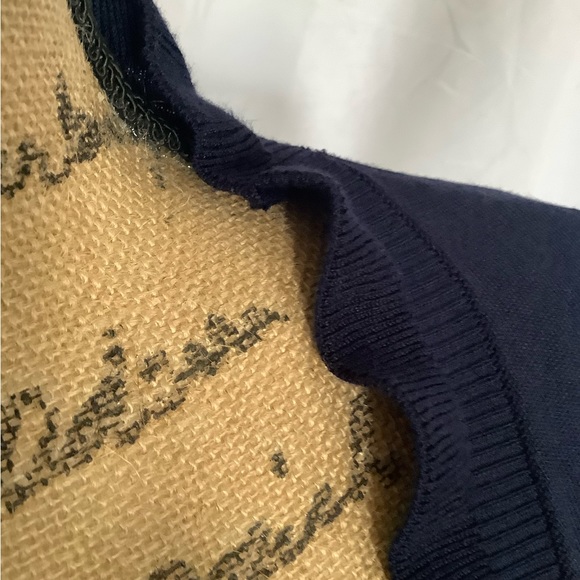 Lety & me 1X dark blue scallop sweater with 3 quarter sleeves - Picture 4 of 8